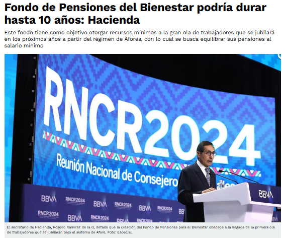 Fondo de pensiones del bienestar podria durara hasta 10 años