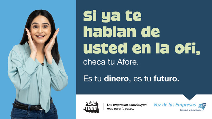 Muestra de material gráfico de la campaña "Es tu dinero, es tu futuro"