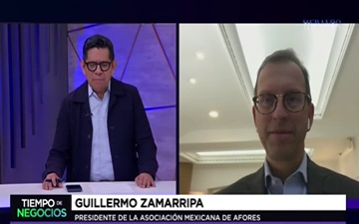 Captura de pantalla de la entrevista Guillermo Zamarripa, presidente de Amafore